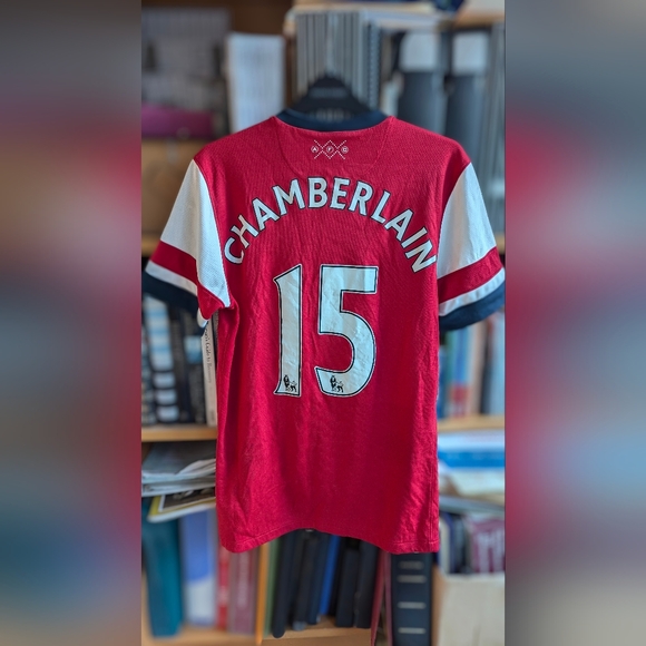 ARSENAL 2012 2013 2014 HOME FOOTBALL SHIRT SOCCER JERSEY NIKE Chamberlain #15 - Picture 2 of 5